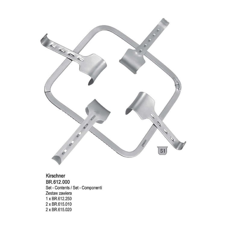 Retractor SR abdominal Kirschner folding frame set 