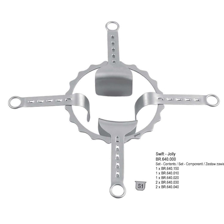 Retractor SR abdominal Swift-Jolly spare blade only 64x64mm fig. D