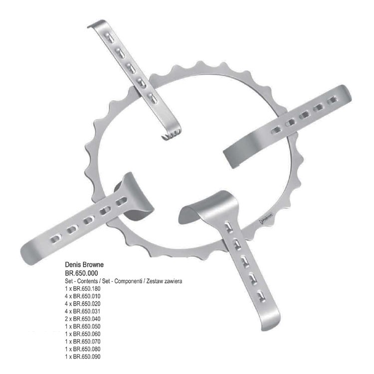 Retractor SR abdominal Denis Browne set