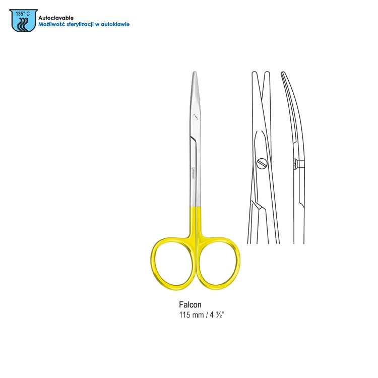Falcon-Cut Scissors strabismus Falcon curved 115mm 