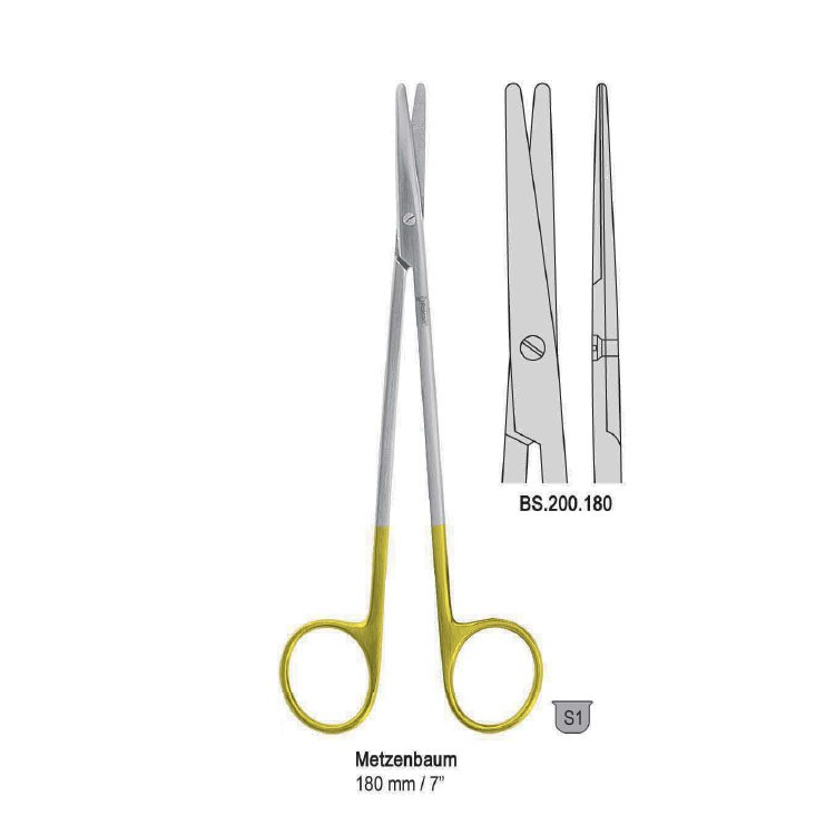 Falcon-Cut Scissors Metzenbaum BL/BL straight 180mm 