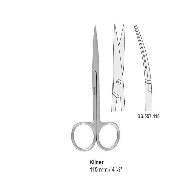 Scissors Kilner curved 115mm 
