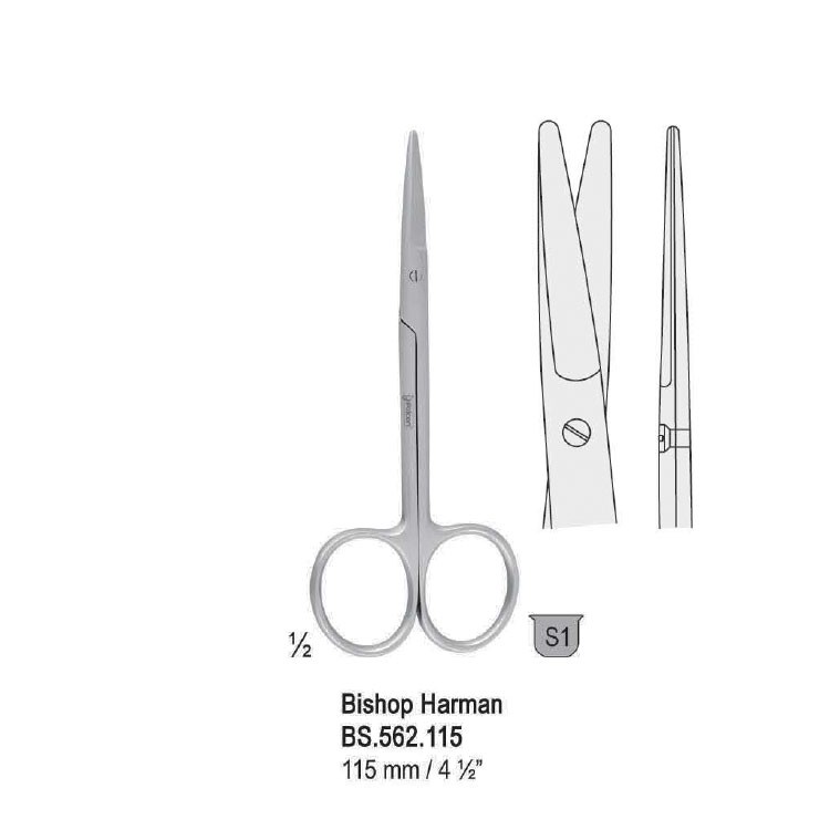 Scissors Bishop Harman straight 115mm