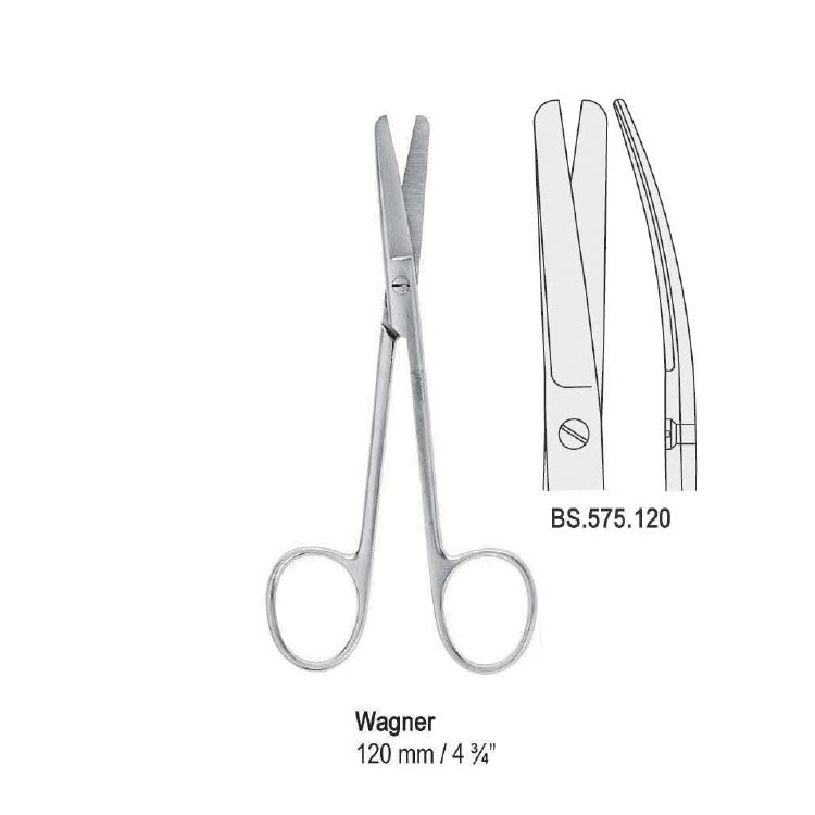 Scissors Wagner bl/bl curved 120mm