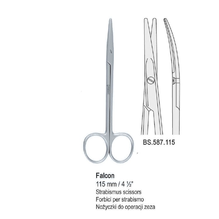 Scissors strabismus Falcon curved 115mm 