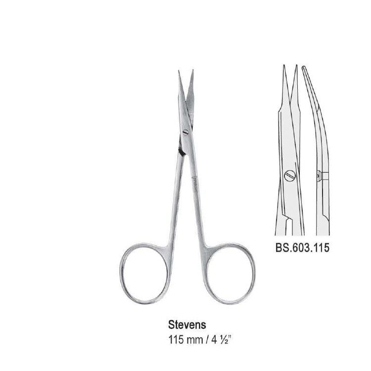 Scissors Stevens sh/sh curved 115mm