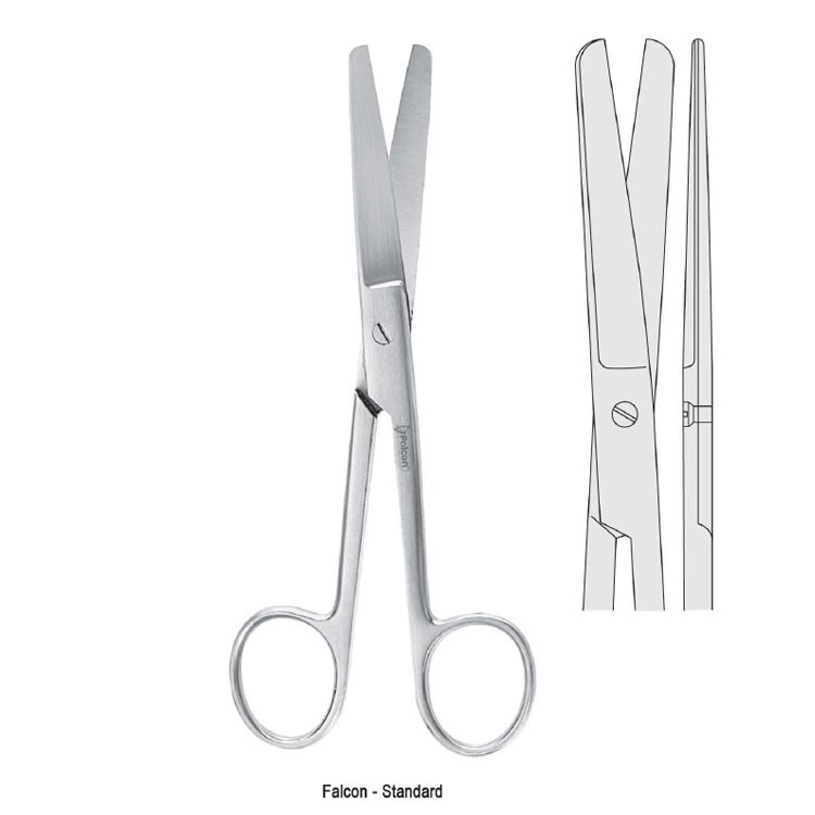 Scissors Falcon-Standard bl/bl straight 205mm
