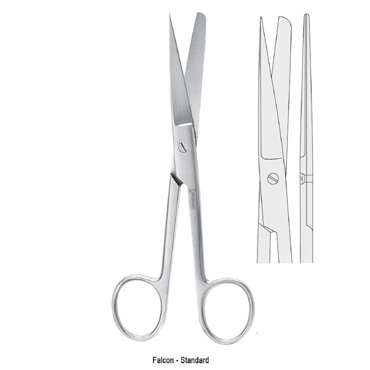 Scissors Falcon-Standard bl/sh straight 205mm