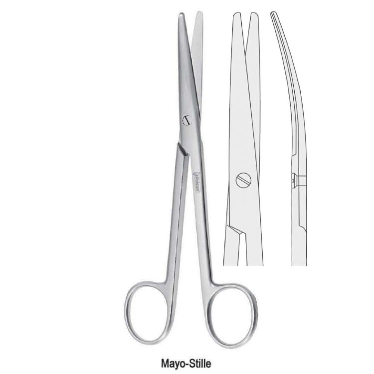 Scissors operating Mayo-Stille curved 150mm