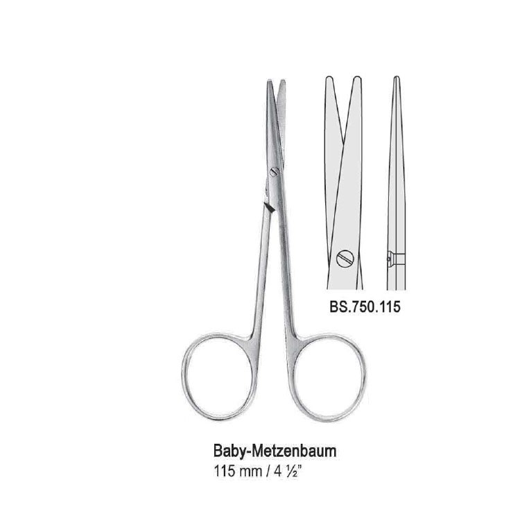 Scissors Baby-Metzenbaum straight 115mm