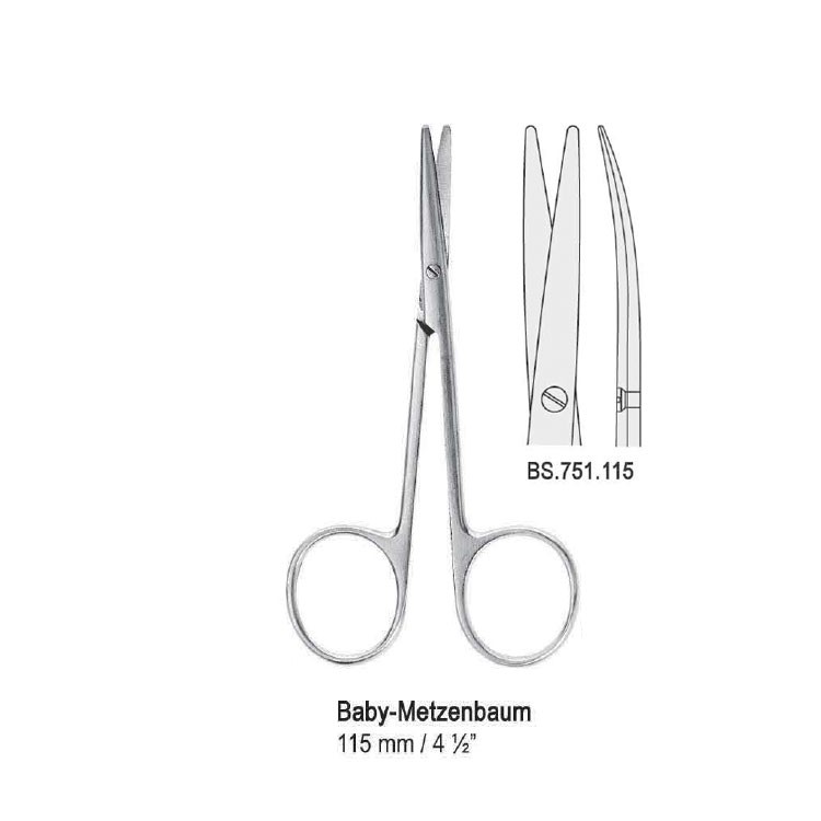 Scissors Baby-Metzenbaum curved 115mm