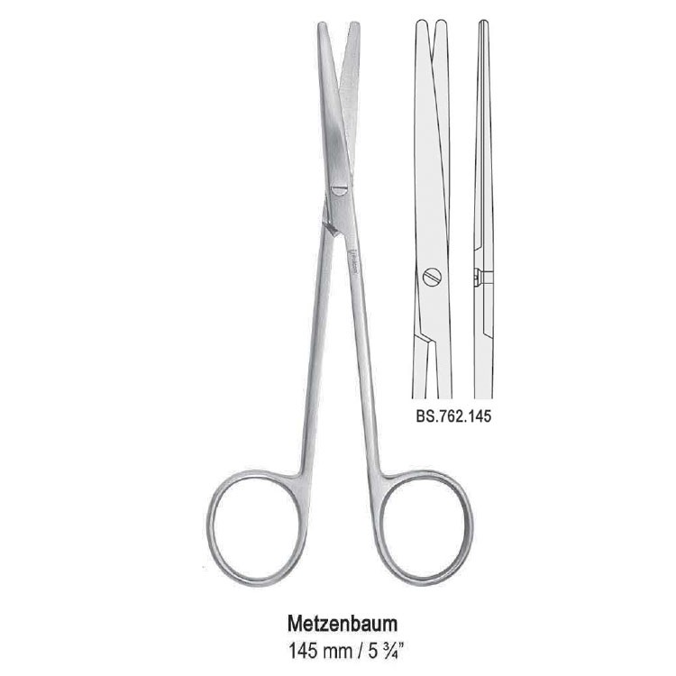 Scissors Metzenbaum BL/BL straight 145mm