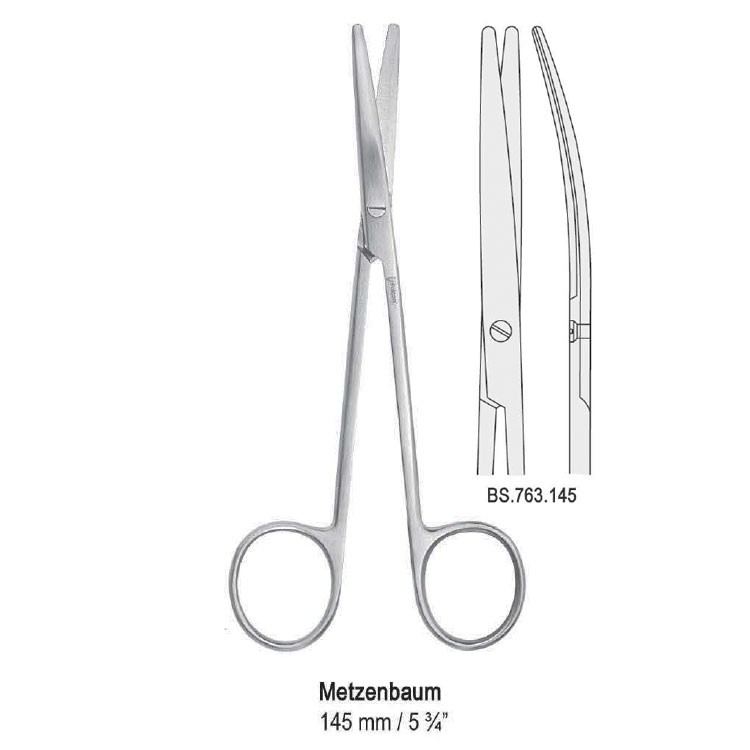 Scissors Metzenbaum BL/BL curved 145mm