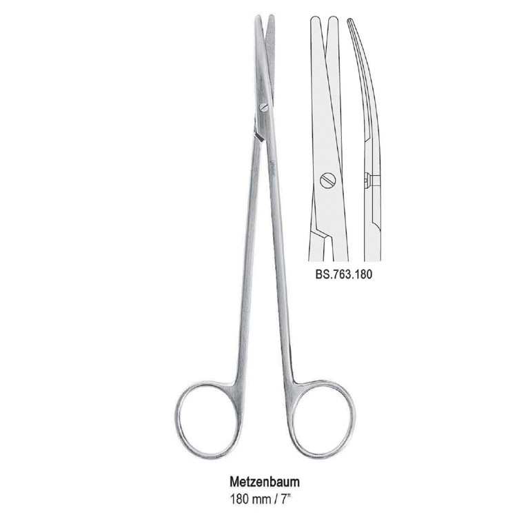 Scissors Metzenbaum BL/BL curved 180mm