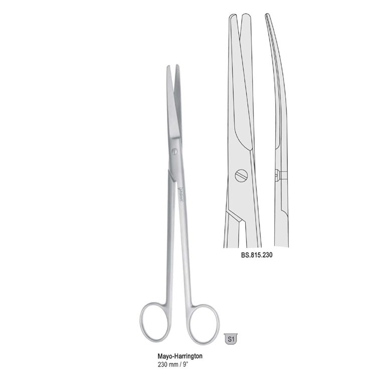Scissors uterine Mayo-Harrington cur. 230mm