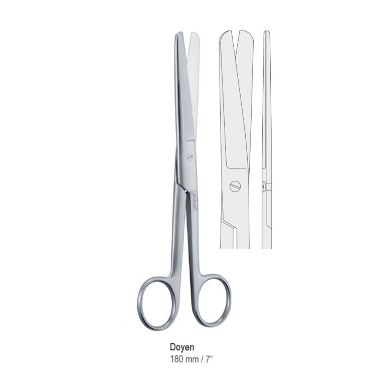 Scissors abdominal Doyen straight 180mm