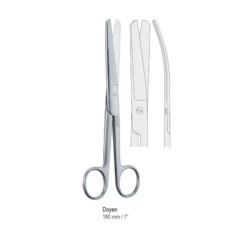 Scissors abdominal Doyen curved 180mm