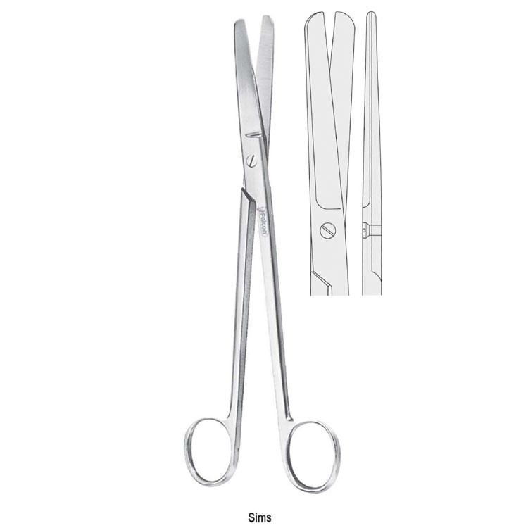 Scissors uterine Sims bl/bl str. 200mm 