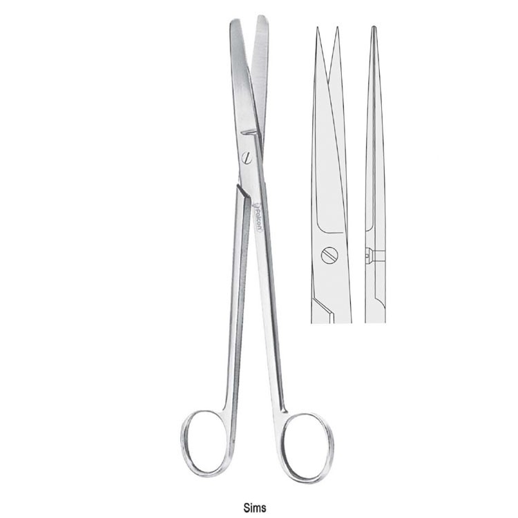 Scissors uterine Sims shl/sh str. 230mm 