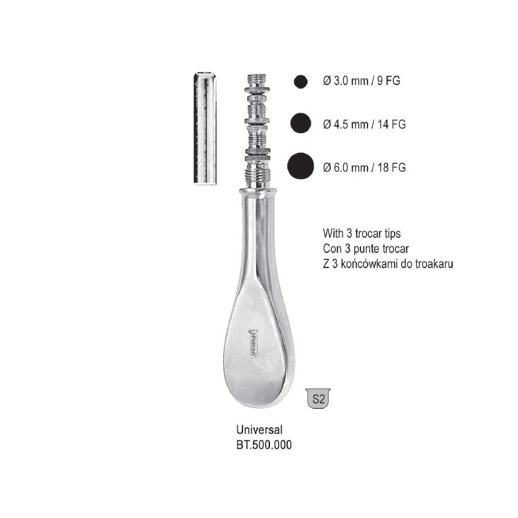 Trocar Universal set with 3 tips 