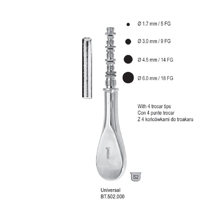 Trocar Universal set with 4 tips 
