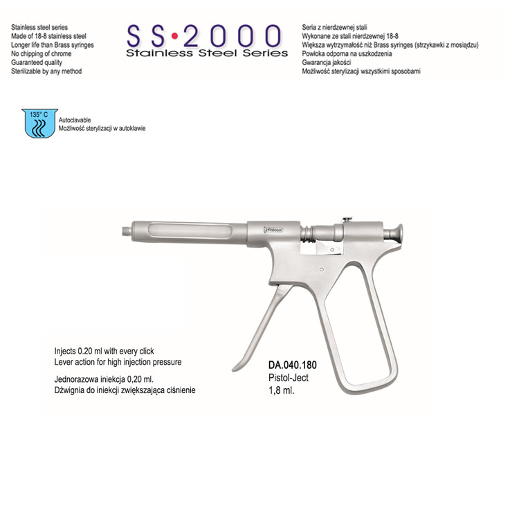 SS-2000 Syringe intraligamental Pistol-Ject 1.8ml. Metric 