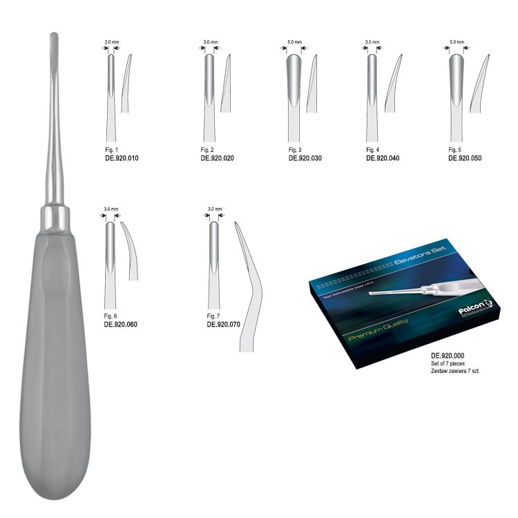 Luxation elevators set of 7