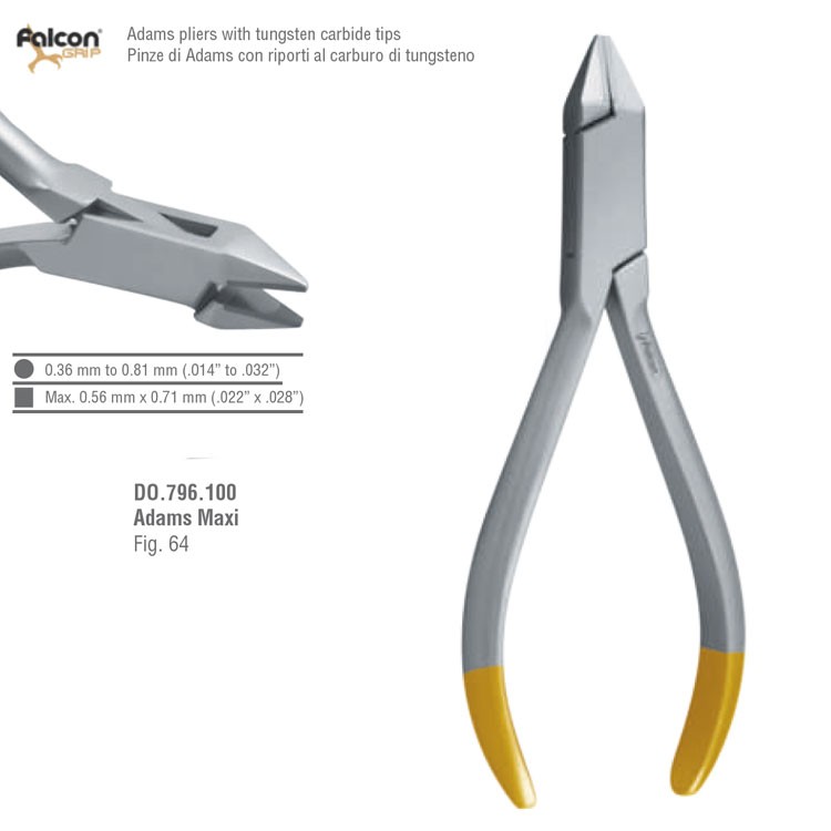 Falcon-Grip Pliers wire bending Adams large flat/flat  TC