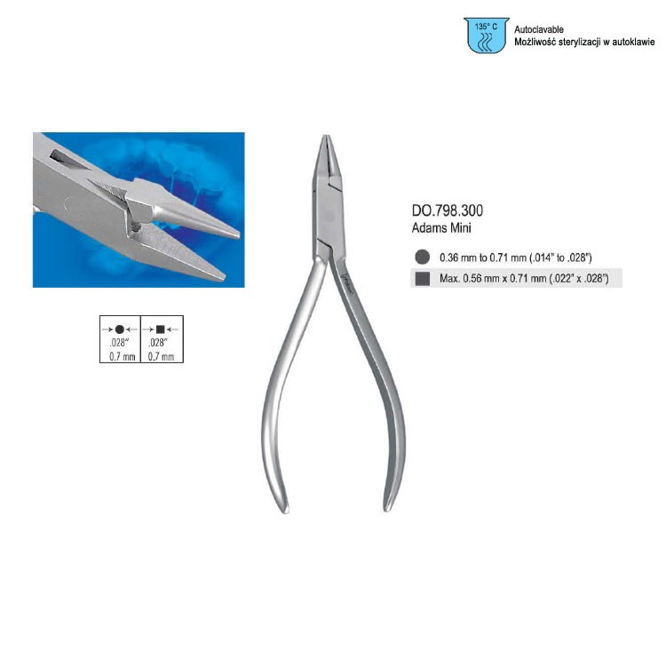 Pliers wire bending Adams small round/flat 