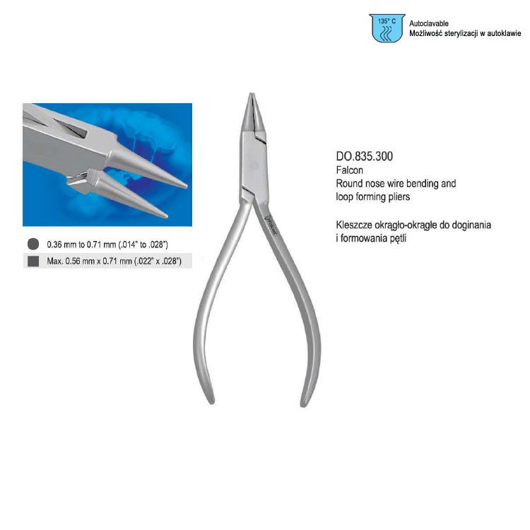 Pliers wire bending round nose Falcon