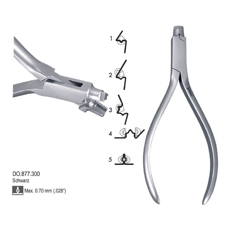 Pliers arrow clasp forming Schwarz