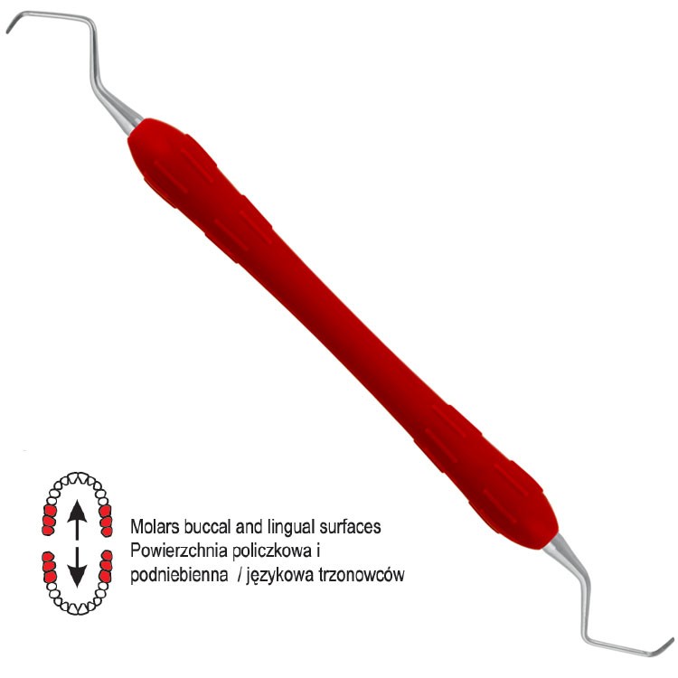 Easy-Color Curette Gracey rigid de fig. 9/10 (Red)