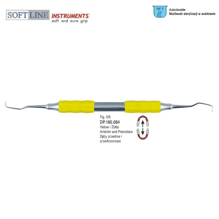 Soft-Line Curette Gracey de fig. 5/6 (Yellow)