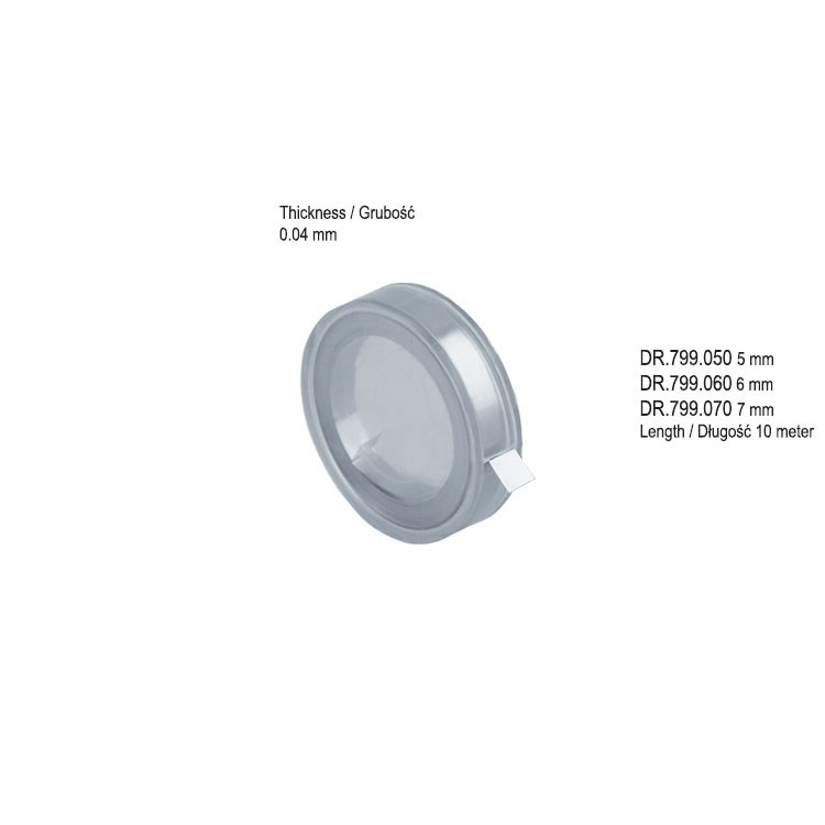 Matrix Band Super flexible 0.04mm thick, 7mm X 10 meter