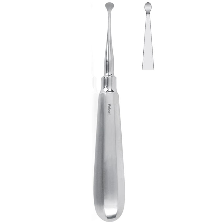 Bone curette se Molt hollow handle ø 7.0mm fig. 3, 165mm