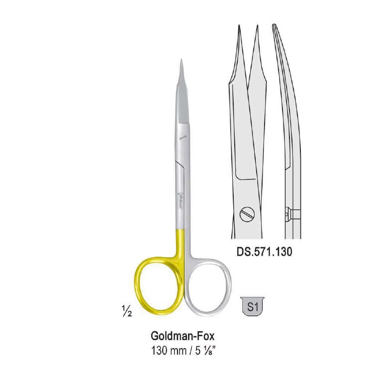 Super-Cut Scissors Goldman-Fox curved 130mm 