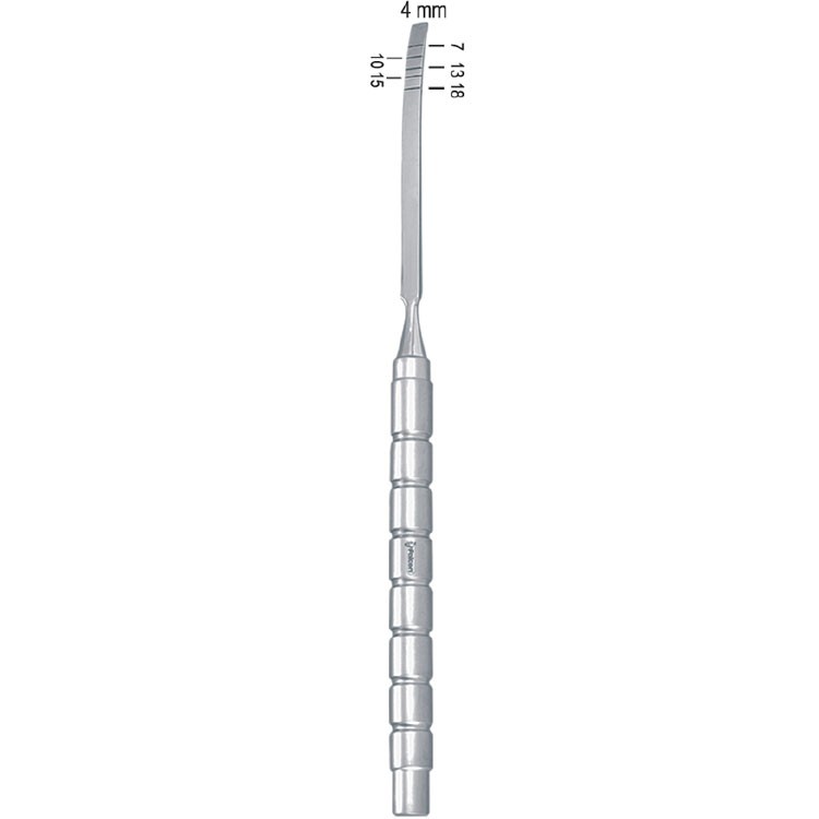 Osteotome bone Falcon with marking curved 4mm