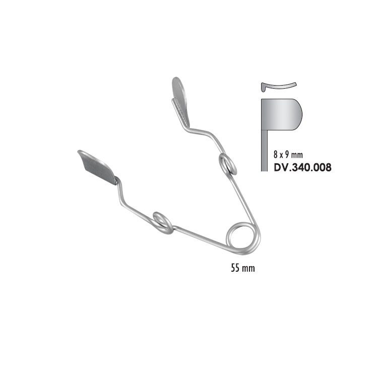 Cheek retractor small 8x9mm, 55mm