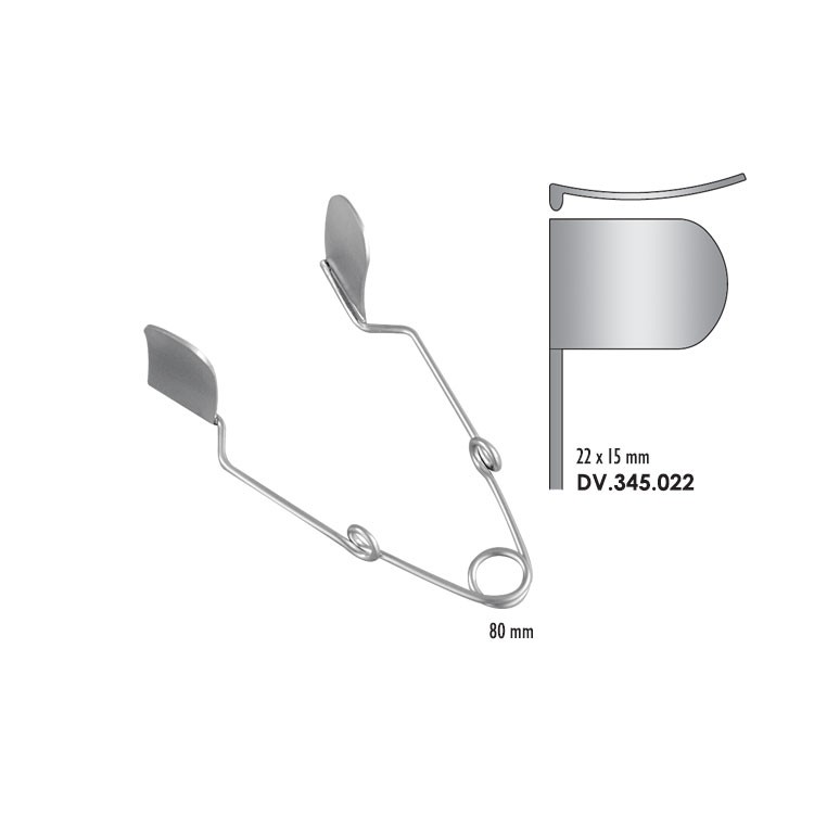 Cheek retractor large 22x15mm, 80mm