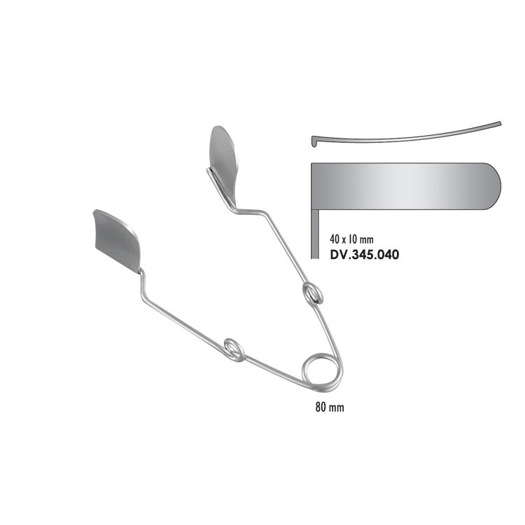 Cheek retractor large 40x10mm, 80mm