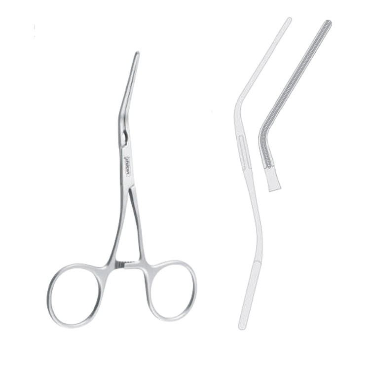 Forceps TMJ disc/bi-laminar zone Falcon atraumatic 90° 145mm