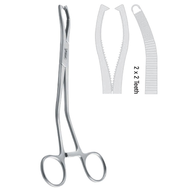 Forceps bone holding Dingman-Jeter-Van Sickels 2x2th 190mm