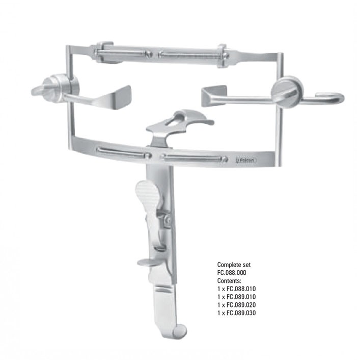 Mouth gag Dingman-Standard set with 3 blades