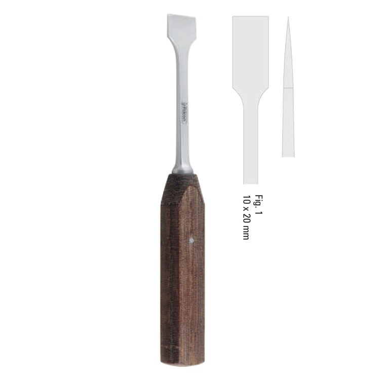 Osteotome sagittal sripping Hargis straight 10mm, 215mm