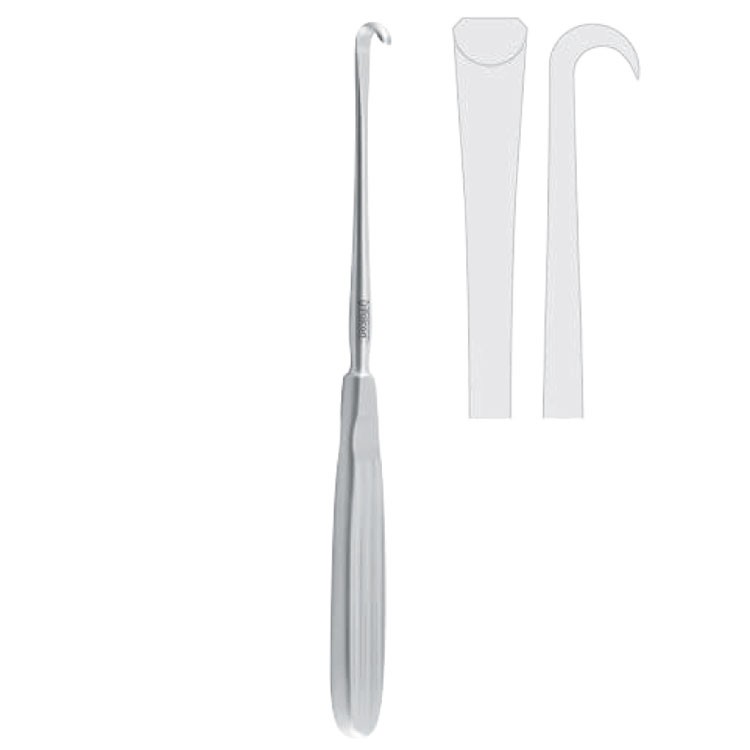 Elevator Obwegeser hook-end 9mm, 205mm