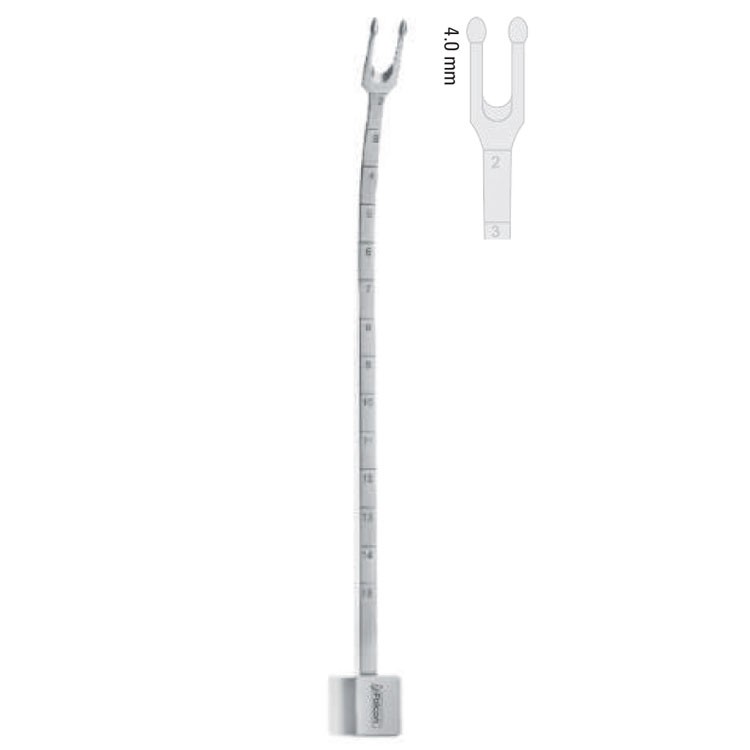 Osteotome nasal septum Obwegeser curved 4mm, 185mm
