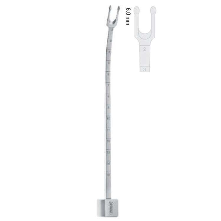 Osteotome nasal septum Obwegeser curved 6mm, 185mm