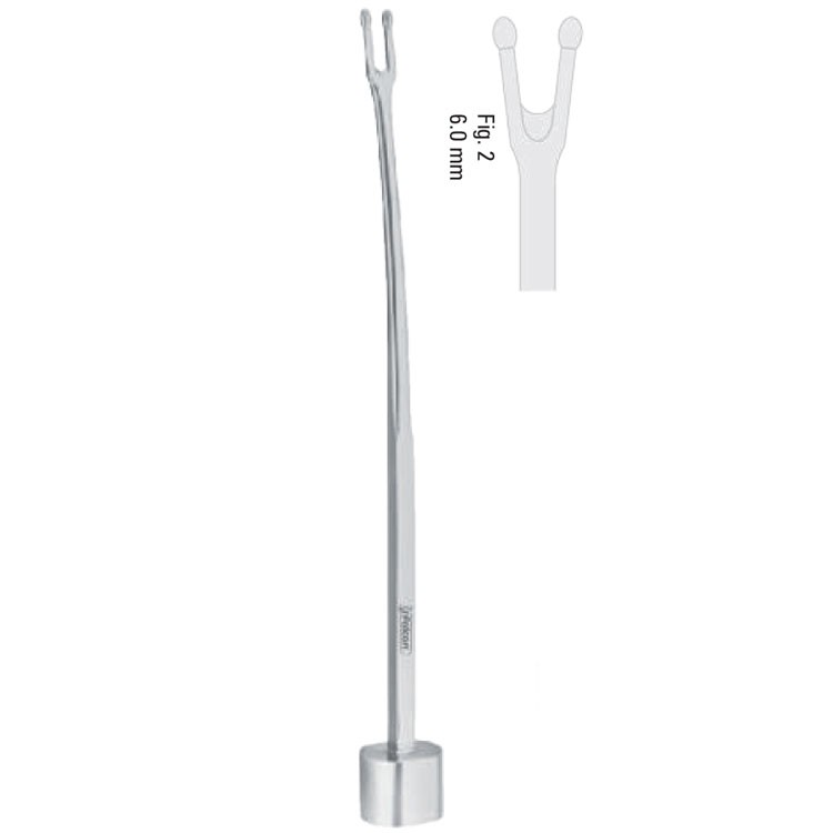 Osteotome nasal septum Obwegeser curved 6mm, 185mm