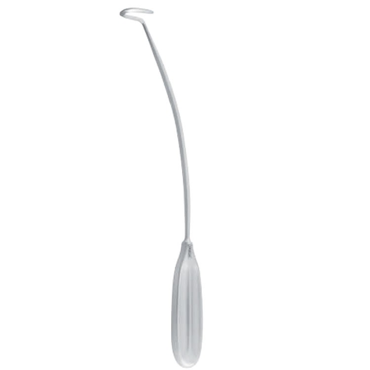 Raspatory rib Obwegeser curved shank left 300mm