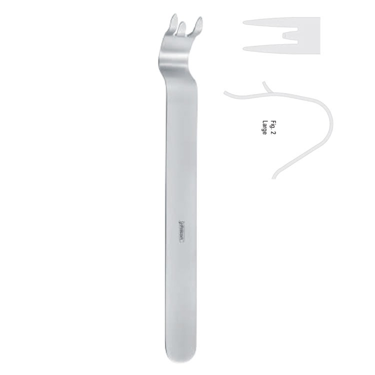 Retractor chin Obwegeser malleable fig.2, 160mm